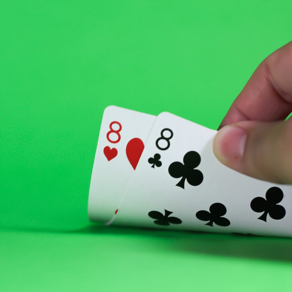 A poker hand of Two eights