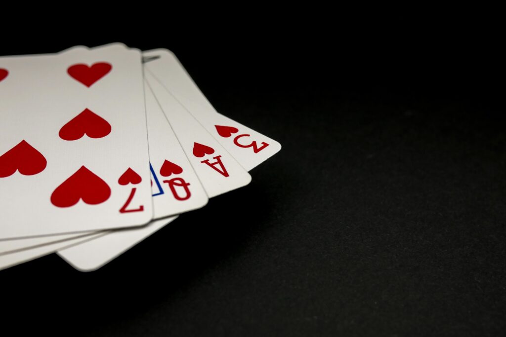 A flush in hearts